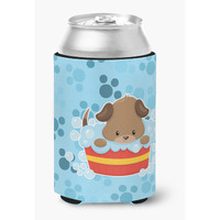 "Caroline's Treasures Puppy Taking A Bath Can or Bottle Hugger, Can Hugger, Multicolor"