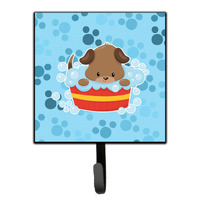 "Caroline's Treasures Puppy taking a bath Wall Hook, Small, Multicolor"