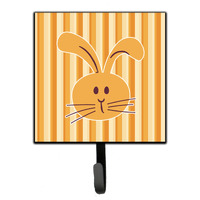 "Caroline's Treasures Rabbit on Stripes Wall Hook, Small, Multicolor"