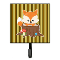 "Caroline's Treasures Baby Fox Tree Stripes Wall Hook, Small, Multicolor"