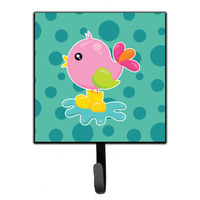 "Caroline's Treasures Bird in Rainboots and Puddle Wall Hook, Small, Multicolor"