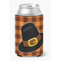 "Caroline's Treasures Thanksgiving Pilgrim Hat Can or Bottle Hugger, Can Hugger, Multicolor"