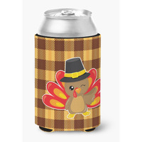 "Caroline's Treasures Thanksgiving Turkey Wink Can or Bottle Hugger, Can Hugger, Multicolor"