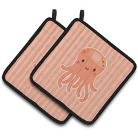 "Caroline's Treasures BB7123PTHD Octopus Pair of Pot Holders, 7.5 x 7.5"", Multicolor"