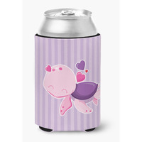 "Caroline's Treasures Pink & Purple Turtle Can or Bottle Hugger, Can Hugger, Multicolor"