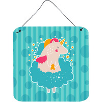 "Caroline's Treasures Unicorn Ballerina Metal Print, 6"" x 6"", Multicolor"
