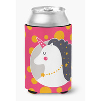 "Caroline's Treasures BB7138CC Unicorn Orange Polkadots Can or Bottle Hugger, Can Hugger, Multicolor"