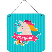 "Caroline's Treasures Unicorn Magical Metal Print, 6"" x 6"", Multicolor"