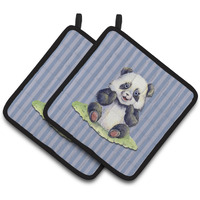 "Caroline's Treasures BB7142PTHD Panda Bear Pair of Pot Holders, 7.5 x 7.5"", Multicolor"
