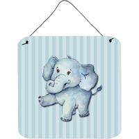 "Caroline's Treasures Elephant Metal Print, 6"" x 6"", Multicolor"