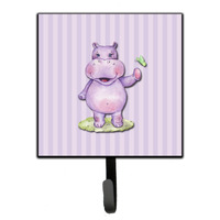 "Caroline's Treasures Hippopotamus Wall Hook, Small, Multicolor"
