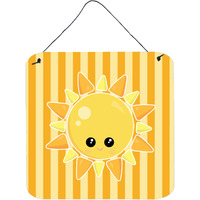 "Caroline's Treasures Weather Sunshine Face Metal Print, 6"" x 6"", Multicolor"