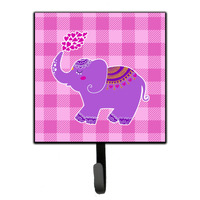 "Caroline's Treasures Purple Elephant Wall Hook, Small, Multicolor"