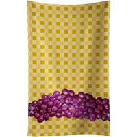 "Caroline's Treasures Grapes on Basketweave Decorated dish towel, 25Hx15W, Multicolor"