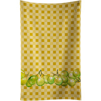 "Caroline's Treasures White Grapes on Basketweave Decorated dish towel, 25Hx15W, Multicolor"