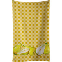 "Caroline's Treasures Pears on Basketweave Decorated dish towel, 25Hx15W, Multicolor"