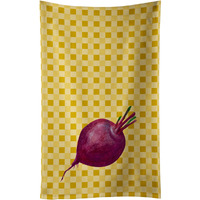 "Caroline's Treasures Beet Root on Basketweave Decorated dish towel, 25Hx15W, Multicolor"