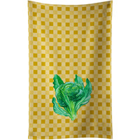 "Caroline's Treasures Broccoli on Basketweave Decorated dish towel, 25Hx15W, Multicolor"
