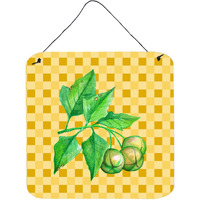 "Caroline's Treasures Candlenut on Basketweave Metal Print, 6H x 6W, Multicolor"