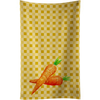 "Caroline's Treasures Carrots on Basketweave Decorated dish towel, 25Hx15W, Multicolor"