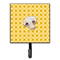 "Caroline's Treasures Champignon Mushroom on Basketweave Wall Hook, Small, Multicolor"