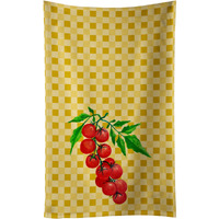 "Caroline's Treasures Cherry Tomato on Basketweave Decorated dish towel, 25Hx15W, Multicolor"
