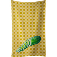 "Caroline's Treasures Cucumber on Basketweave Decorated dish towel, 25Hx15W, Multicolor"