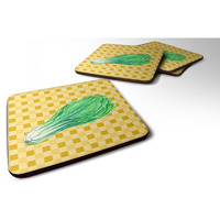 "Caroline's Treasures Mustard on Basketweave Decorative coasters, 3.5, Multicolor"