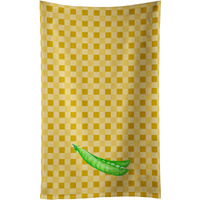 "Caroline's Treasures Peas on Basketweave Decorated dish towel, 25Hx15W, Multicolor"