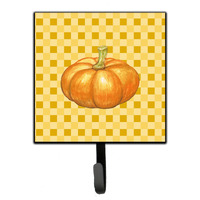 "Caroline's Treasures Pumpkin on Basketweave Wall Hook, Small, Multicolor"