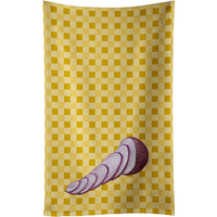"Caroline's Treasures Red Onion on Basketweave Decorated dish towel, 25Hx15W, Multicolor"