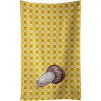 "Caroline's Treasures Rotkappe Mushroom on Basketweave Decorated dish towel, 25Hx15W, Multicolor"