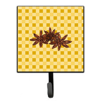 "Caroline's Treasures Star Anise on Basketweave Wall Hook, Small, Multicolor"