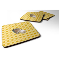 "Caroline's Treasures Straw Mushroom on Basketweave Decorative coasters, 3.5, Multicolor"
