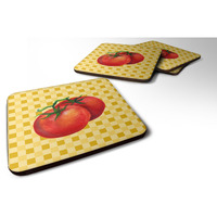 "Caroline's Treasures Tomato on Basketweave Decorative coasters, 3.5, Multicolor"