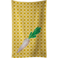 "Caroline's Treasures White Radish on Basketweave Decorated dish towel, 25Hx15W, Multicolor"