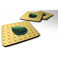 "Caroline's Treasures Whole Avacado on Basketweave Decorative coasters, 3.5, Multicolor"