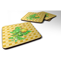 "Caroline's Treasures Guavas Branch on Basketweave Decorative coasters, 3.5, Multicolor"