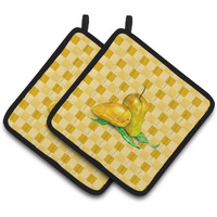 "Caroline's Treasures Mangos on Basketweave Decorated pot holder, 7.5HX7.5W, Multicolor"