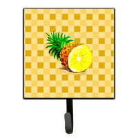 "Caroline's Treasures Top of Pineapple Cut on Basketweave Wall Hook, Small, Multicolor"