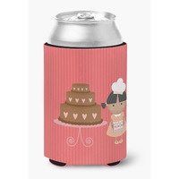 "Caroline's Treasures Valentine's Cake Baker African American Decorative Can Hugger, Multicolor"