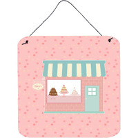 "Caroline's Treasures Bake Shoppe Pink Metal Print, 6H x 6W, Multicolor"