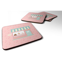 "Caroline's Treasures Bake Shoppe Pink Decorative coasters, 3.5, Multicolor"