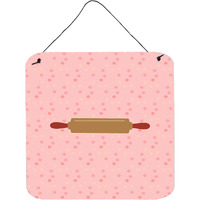 "Caroline's Treasures Rolling Pin Pink Metal Print, 6H x 6W, Multicolor"