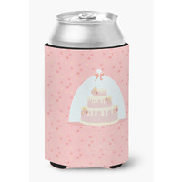 "Caroline's Treasures Cake 3 Tier Pink Decorative Can Hugger, Multicolor"