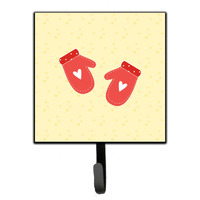 "Caroline's Treasures Oven Mitts on Yellow Wall Hook, Small, Multicolor"
