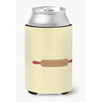 "Caroline's Treasures Rolling Pin on Yellow Decorative Can Hugger, Multicolor"