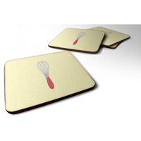 "Caroline's Treasures Wisk on Yellow Decorative coasters, 3.5, Multicolor"