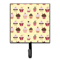 "Caroline's Treasures Cupcakes on Yellow Wall Hook, Small, Multicolor"