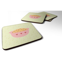 "Caroline's Treasures Cookie Dough on Green Decorative coasters, 3.5, Multicolor"